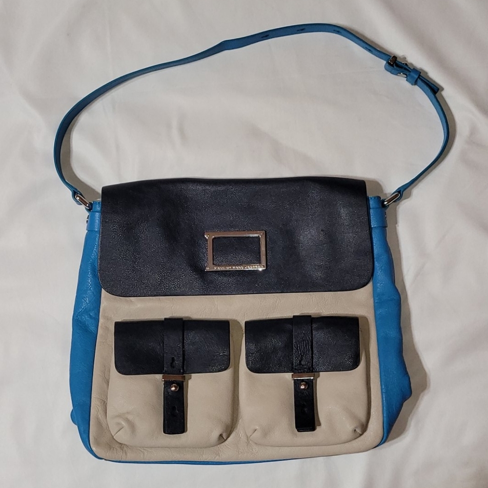 Marc by Marc Jacobs Blue Turquoise Cream Purse